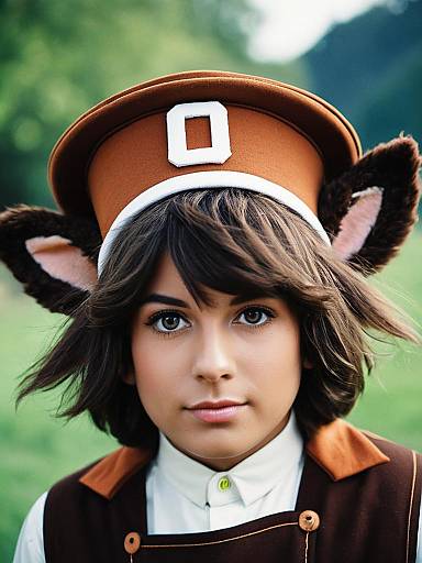 Realistic Boy in Oompa Loompa Costume