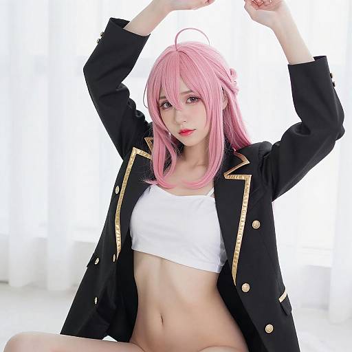 Pink-Haired Cosplay Portrait