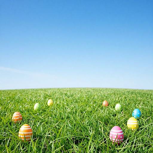 Easter Eggs on Green Grass Field