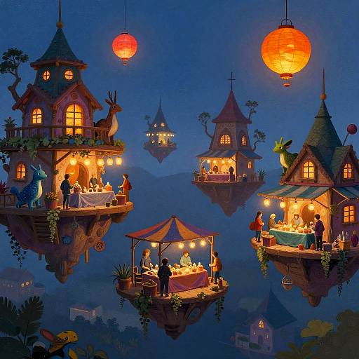 Luftika Floating Market at Twilight