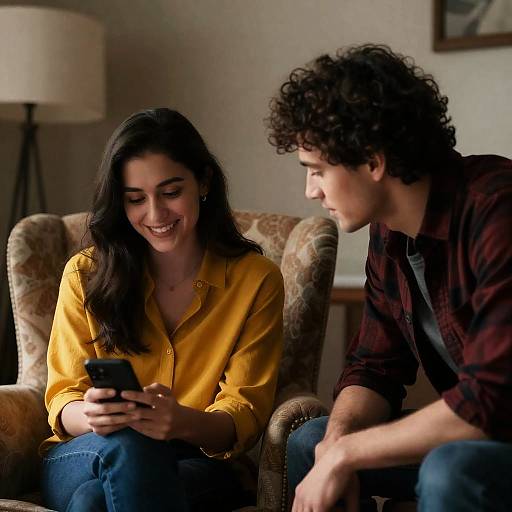 Candid Moment in Dimly Lit Room