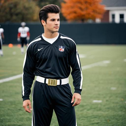 Male Referee in NFL Costume on Field