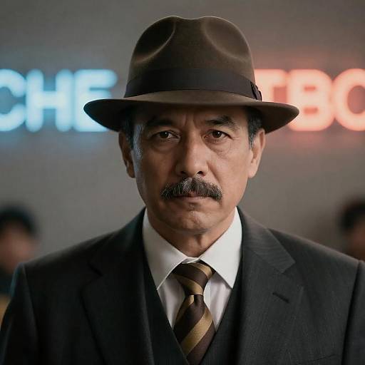 Serious Middle-Aged Man in Fedora