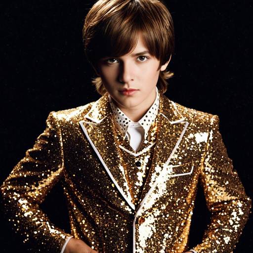 Boy in Gold Sequin Suit