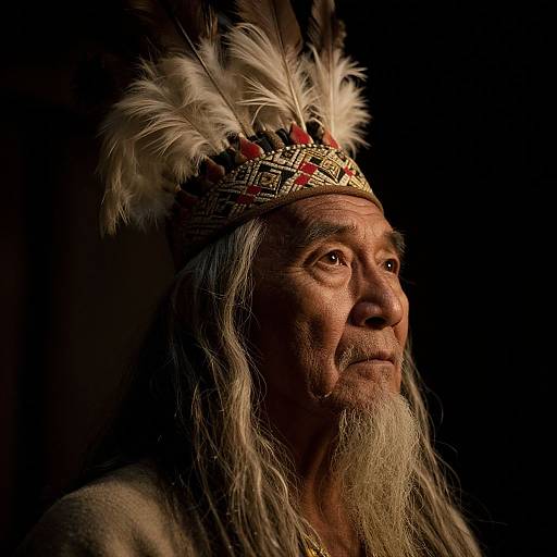 Cinematic Portrait of Old Chieftain