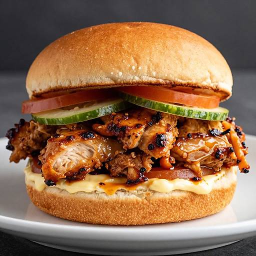 Barbecue Pulled Chicken Sandwich