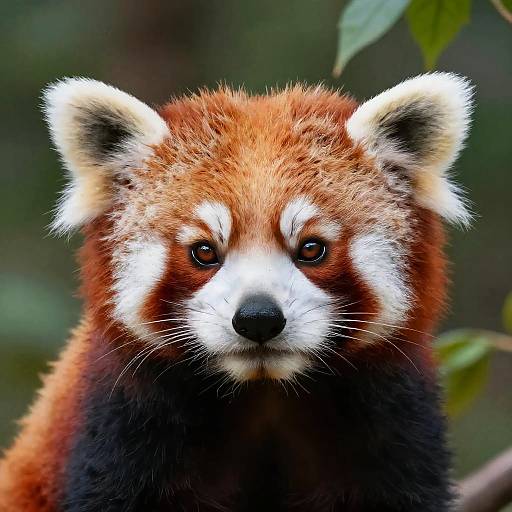 Vivid Soft Pastel Red Panda Portrait