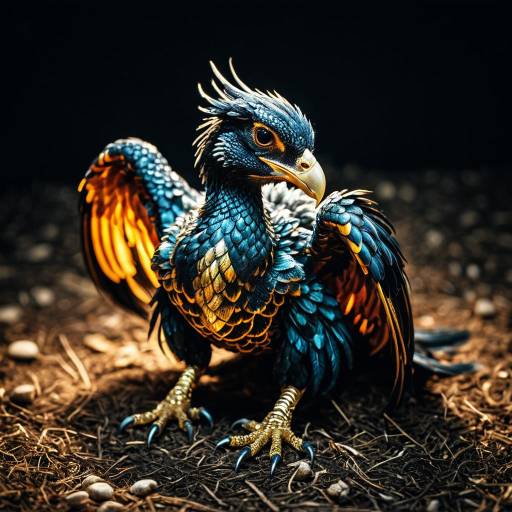 Dynamic Portrait of a Majestic Phoenix Hatchling Dynamic Portrait of a Majestic Phoenix Hatchling