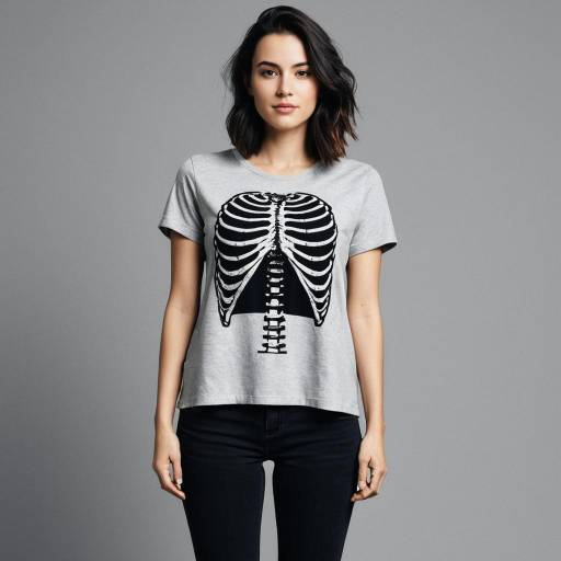 Casual Woman in Graphic Tee and Jeans