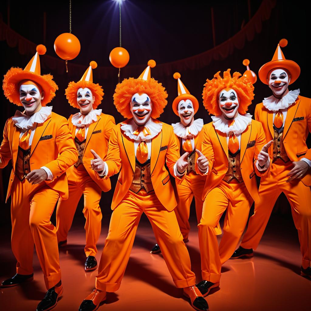 Vibrant Orange Circus Misfits Photography Series