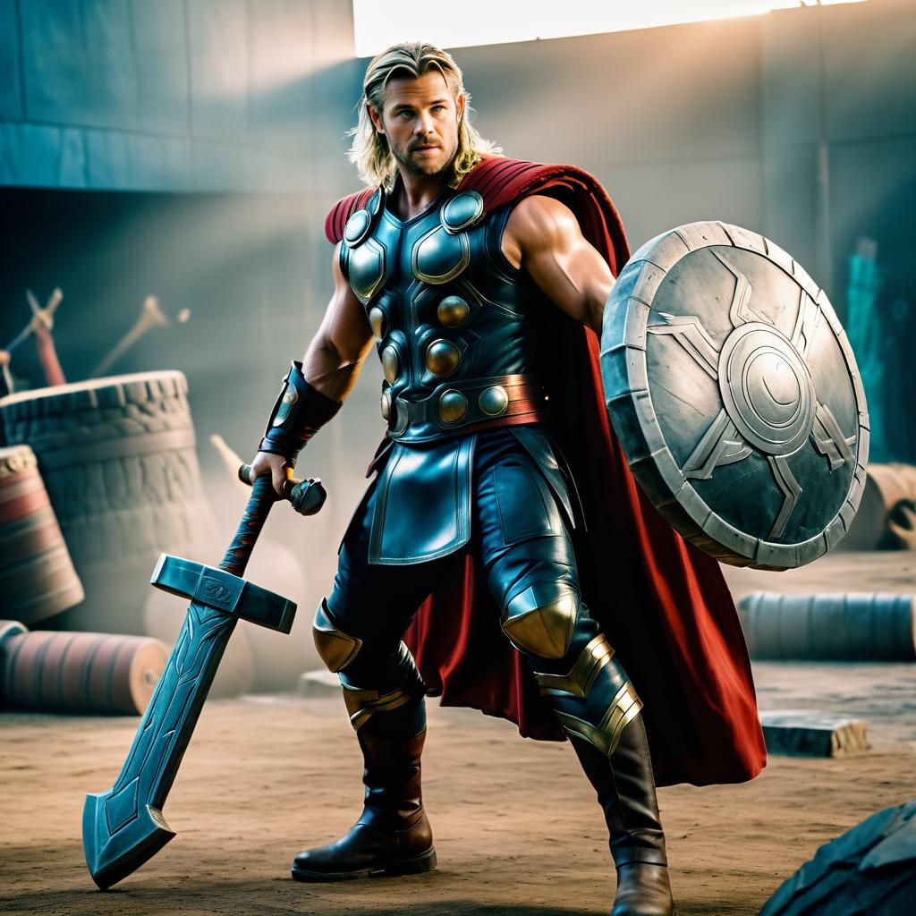 Chris Hemsworth as Thor: Epic Studio Shot