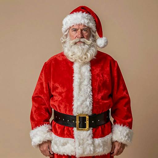 Realistic Portrait of Santa Claus Costume
