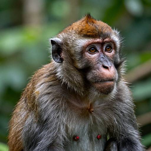 Realistic Monkey Profile Portrait