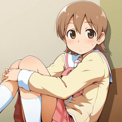 Illustration of Aioi yuuko, nichijou in the style of Tokiwa midori (kyokutou funamushi)