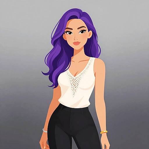 Elegant Woman in Casual Chic Outfit