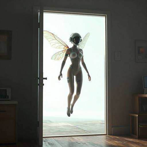 Surreal Cyberpunk Insectoid Passage