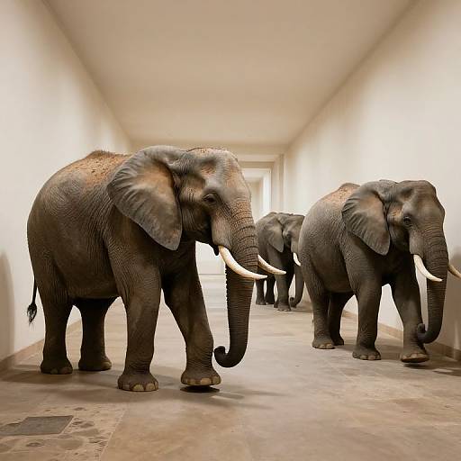 Elephants in Timeless Echoes Corridor