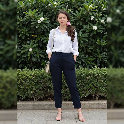 Realistic Casual Garden Party Portrait