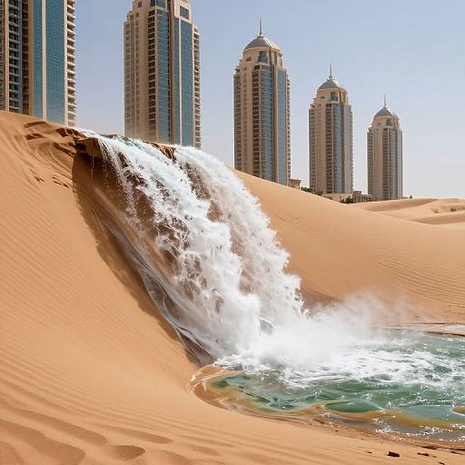 Molten Sand Waterfalls in Glass Desert