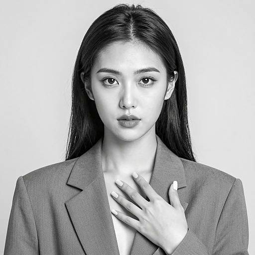 Elegant Black and White Portrait of a Woman