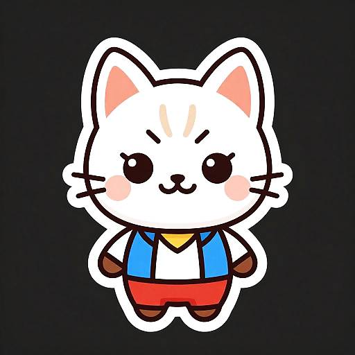 Cute Kitsune Superhero Pixel Art