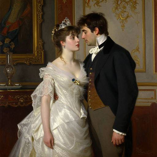 Romantic Oil Painting: A Secret Liaison
