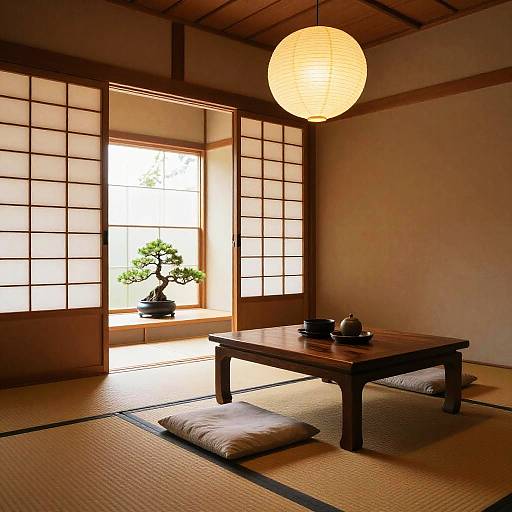 Serene Japanese Traditional Living Room