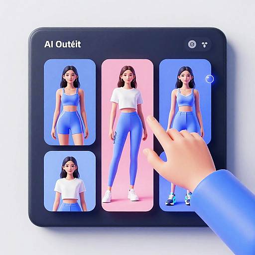 Futuristic AI Fashion Generator Interface