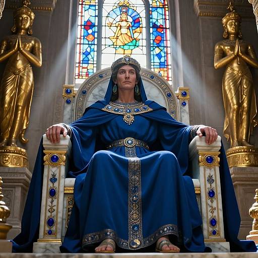 Atleos on Marble Throne