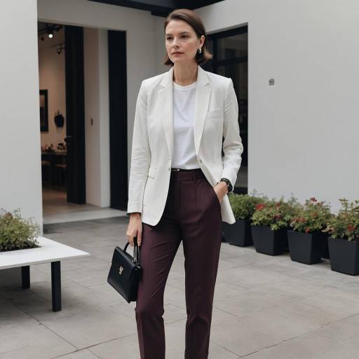 Businesswoman in White Blazer Outdoors