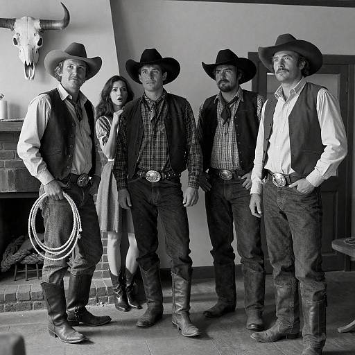 Dramatic Western Scene in Black and White