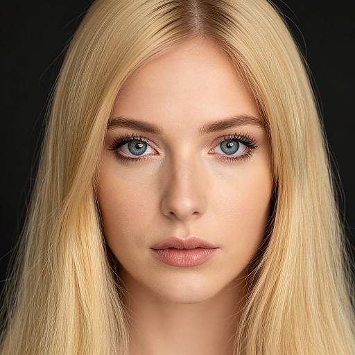 Close-Up Blonde Woman Portrait