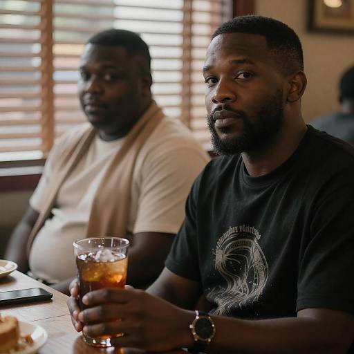 Moody Portrait of Two Black Men