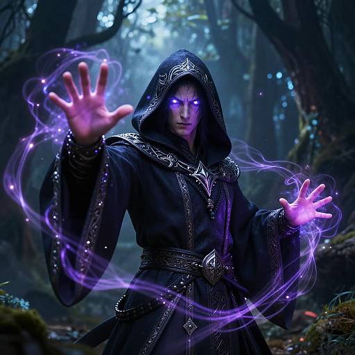 Kalashtar Wizard Casting Psychic Spell