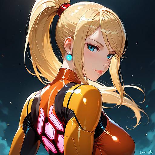 High-Resolution Samus Aran Portrait