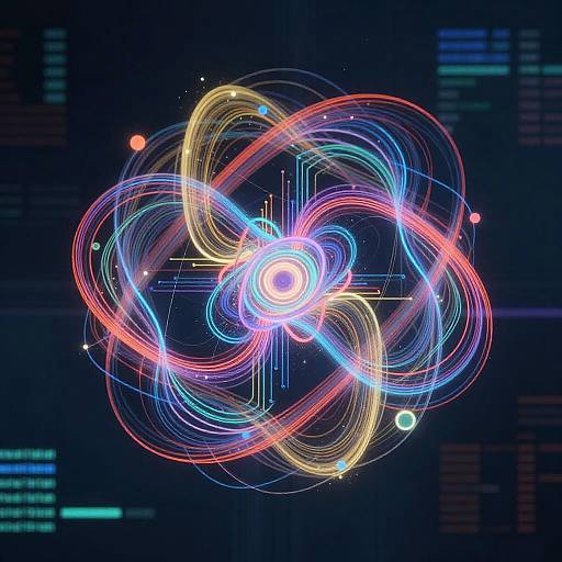 Abstract AI Data Stream Visualization