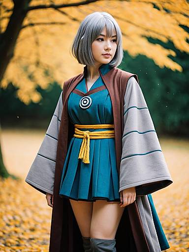 Lifestyle costume photo of Houlen yabusame. Cosplay clothes