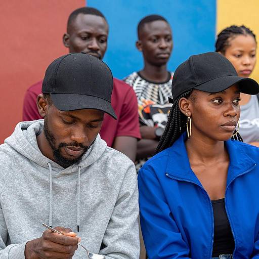 Diverse Group in Vibrant Outdoor Scene