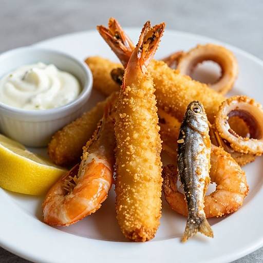 Traditional Italian Fritto Misto Close-Up