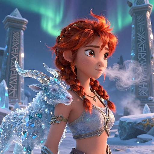 Warrior Aurora in Glacial Shrine