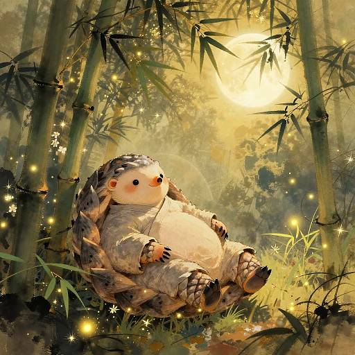 Pangolin Scholar in Bamboo Grove