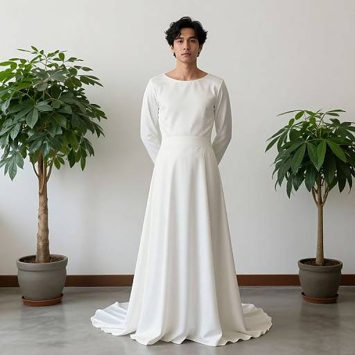 Realistic Crossdressing Wedding Gown