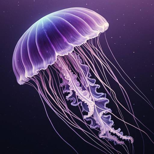Iridescent Mauve Jellyfish