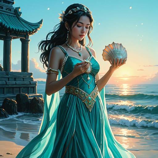 Serene Water Priestess in Ocean Temple Serene Water Priestess in Ocean Temple