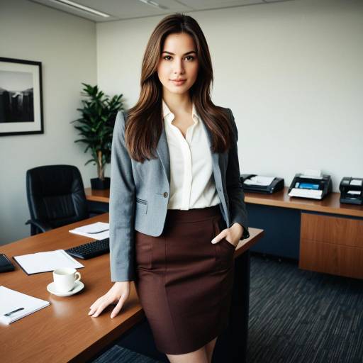 Professional Woman in Office Attire
