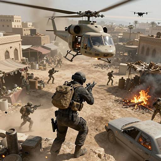 Stealth Insertion in Combat Zone Art