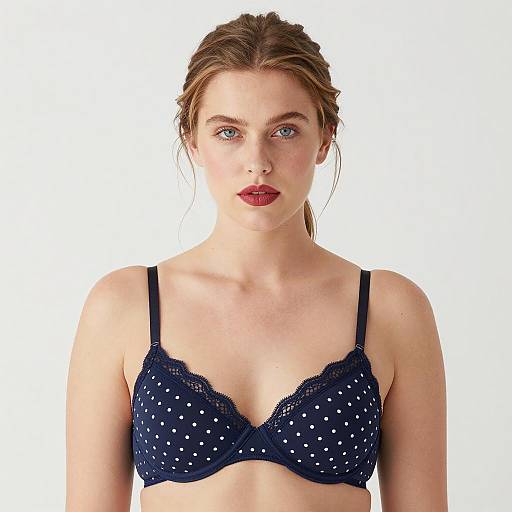 Portrait of Woman in Polka Dot Bra