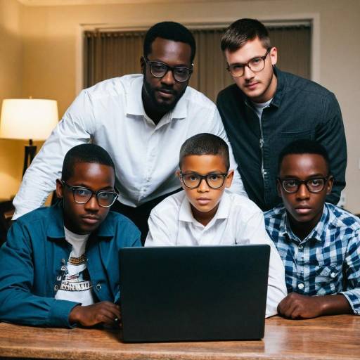 Diverse Group of Boys Studying Together