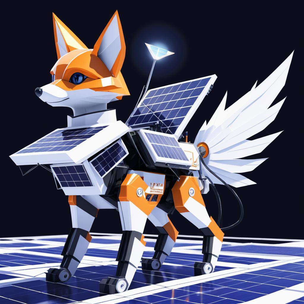 Retro Anime: Solar-Powered Robotic Fox