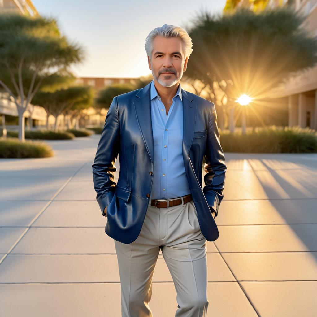 Confident Middle-Aged Man Outdoors